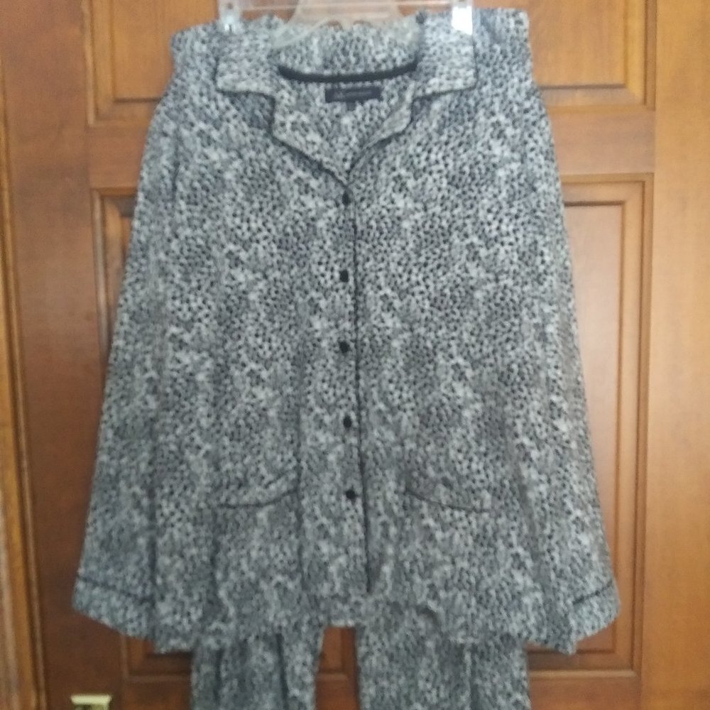 Anne Klein Womens XXL Pajamas Fleece Animal Print